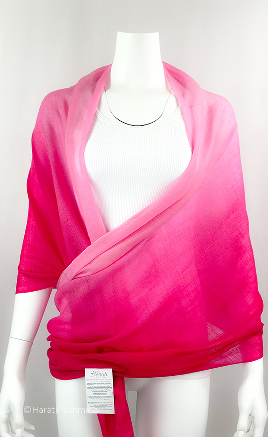 PINK HALF OMBRE SHAWLS