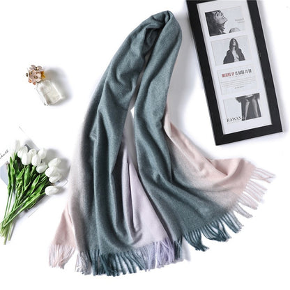 New Winter Scarf Women Cashmere Wool Scarves Shawls Soft Wool Pashmina Scarf for Women Winter Warm Female Poncho Hijabs