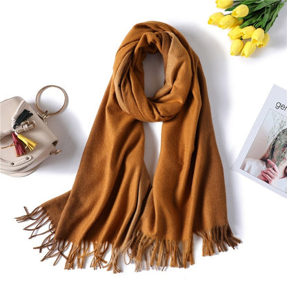 New Winter Scarf Women Cashmere Wool Scarves Shawls Soft Wool Pashmina Scarf for Women Winter Warm Female Poncho Hijabs