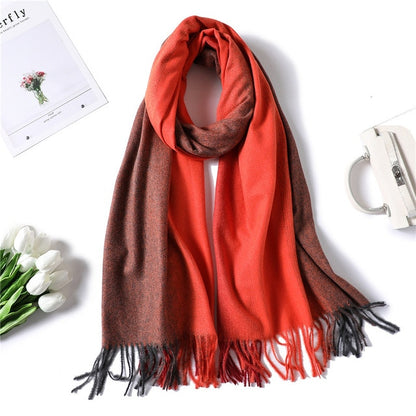 New Winter Scarf Women Cashmere Wool Scarves Shawls Soft Wool Pashmina Scarf for Women Winter Warm Female Poncho Hijabs